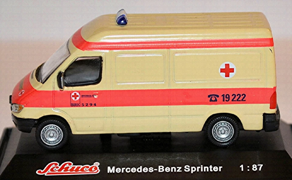 Mercedes-Benz Sprinter Restyling Brk Fürth T1N Scatola Tetto Alto 1:87 Schuco - Immagine 3 di 4