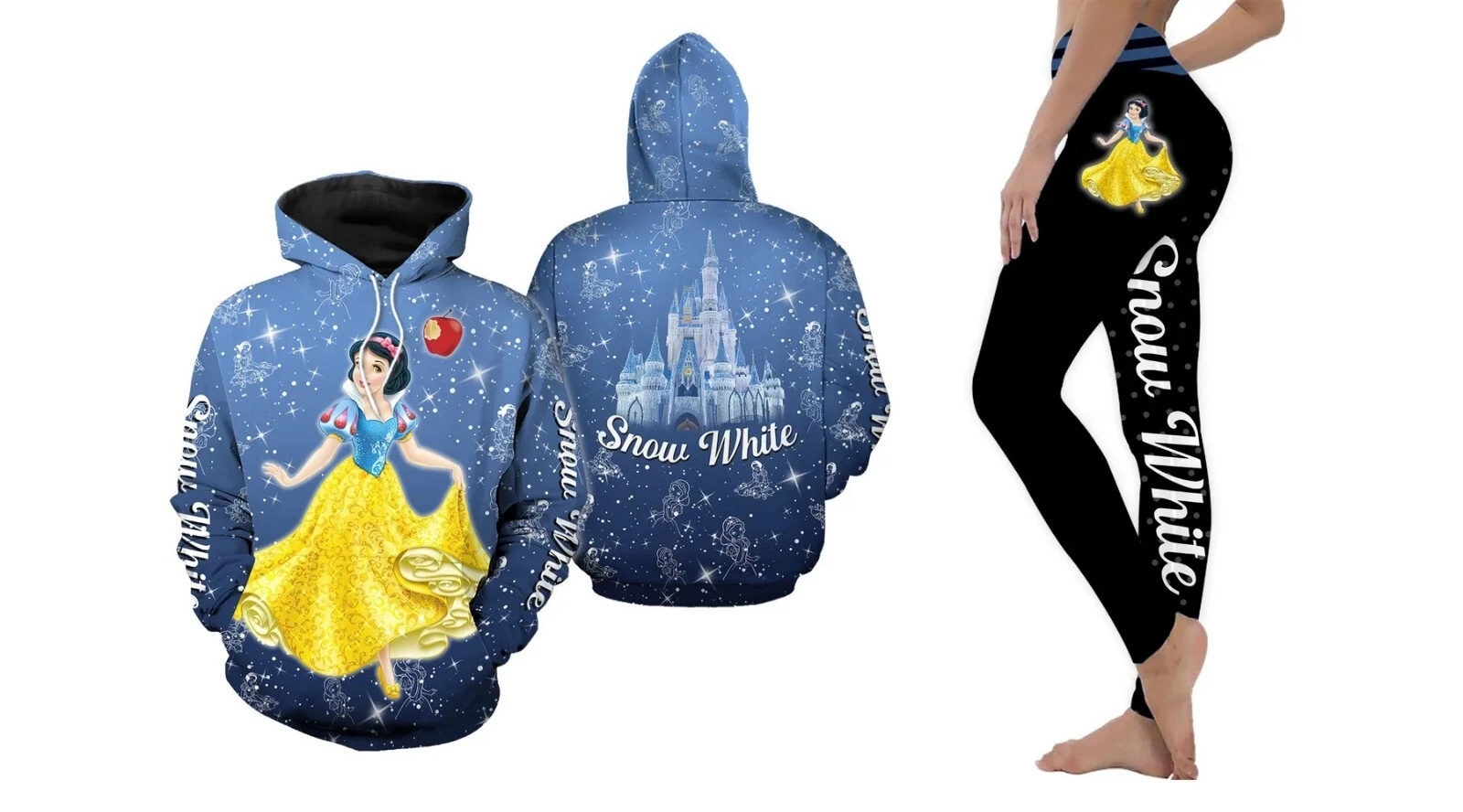 Snow White-For Women Hoodie Leggings Set