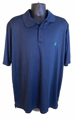 Ireland by O'Briens Luxury Golf Shirt Mens XL Blue Ireland Logo Stretch Polo