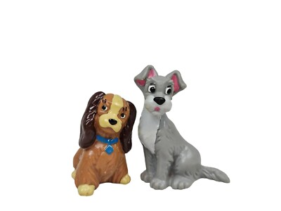 Vintage 80s Disney Bullyland Lady & The Tramp PVC Figurines Lot of 2 A31
