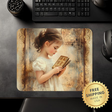 Christian Mouse Pad, Religious Art Design, Cross Jesus Dove and Prayer Theme