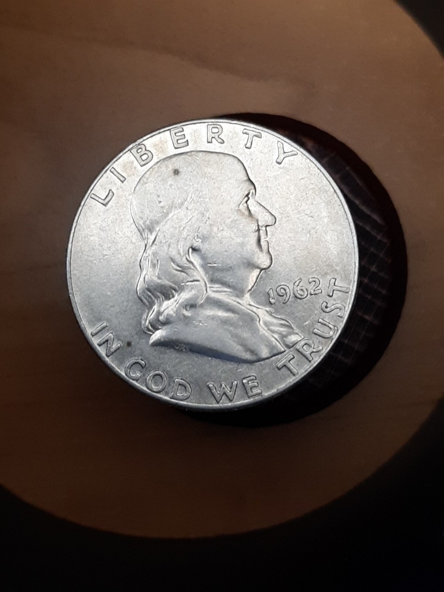 ½ Half Dollar Franklin Silver Coin 1962 D Denver Mint 50C KM#199