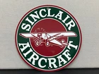Sinclair Aviation Aircraft vintage advertising sign garage man cave round