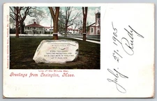 Greetings From Lexington Mass Line Of The Minute Men C1905 UDB Postcard S4