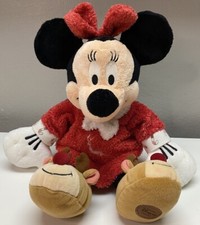 Disney Store Exclusive Minnie Mouse Plush PJ Sleeper Reindeer Slippers Xmas 16  