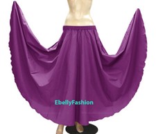 Light Purple Cotton 360 Full Circle Long Skirt Belly Dancing Clothing Tribal