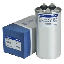 GE / Genteq  60 uf  440 VAC  Round Run Capacitor  C460R  97F9043