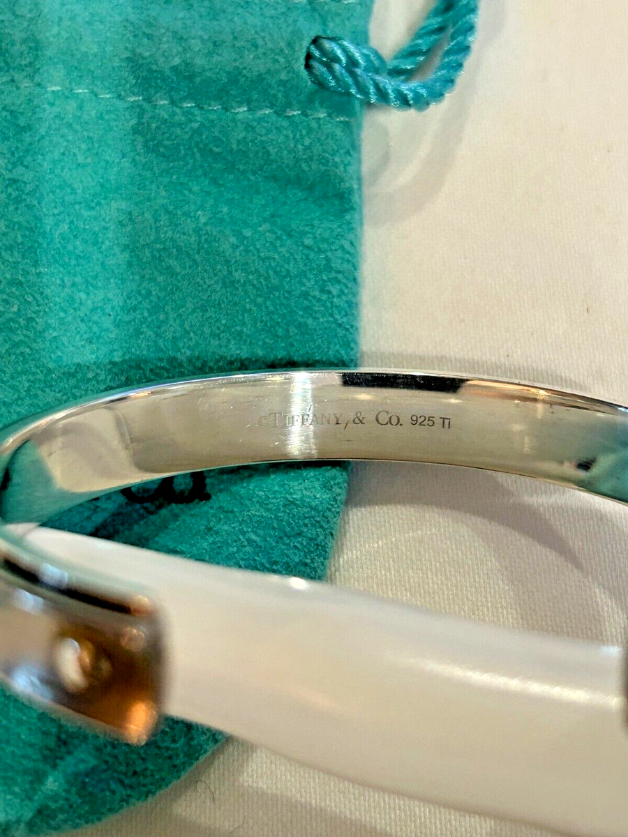 TIFFANY & CO. NY-1837 CUFF.925-TITANIUM 8.5mm - SZ-6.60 IN WGT