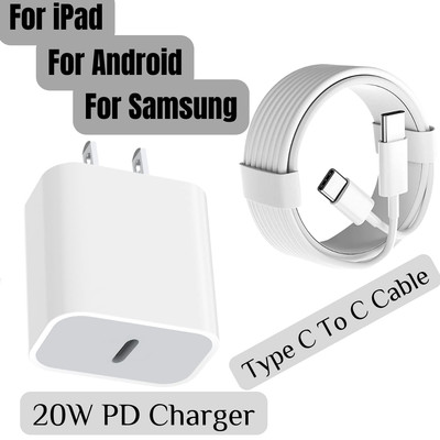 For i-Phone 17 16 15 Pro Samsung PD Fast Charger Adapter USB C To Type C Cable