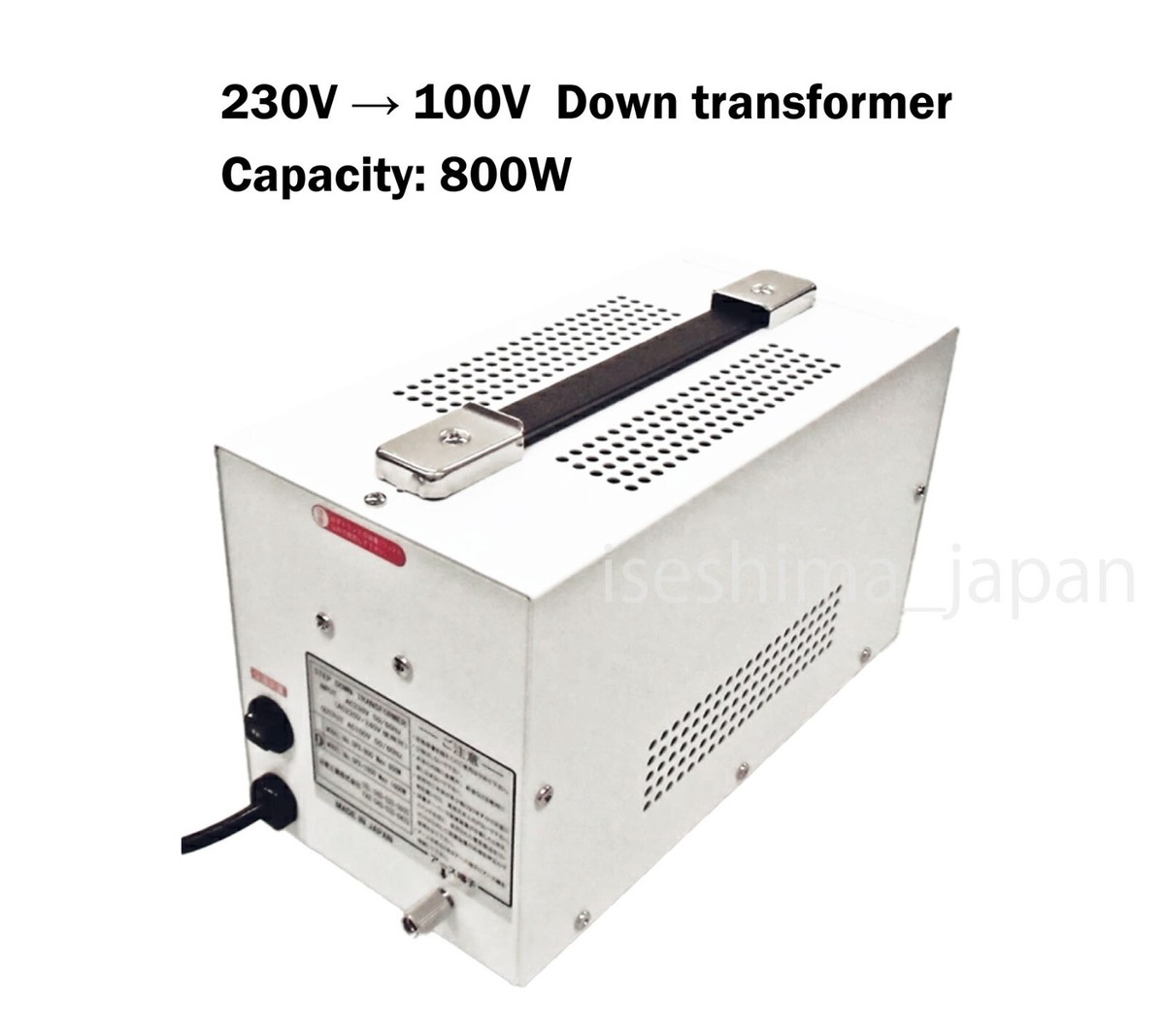Transformador Reductor Nissyo TP-822 (220-240V A 100V) - Capacidad 30W