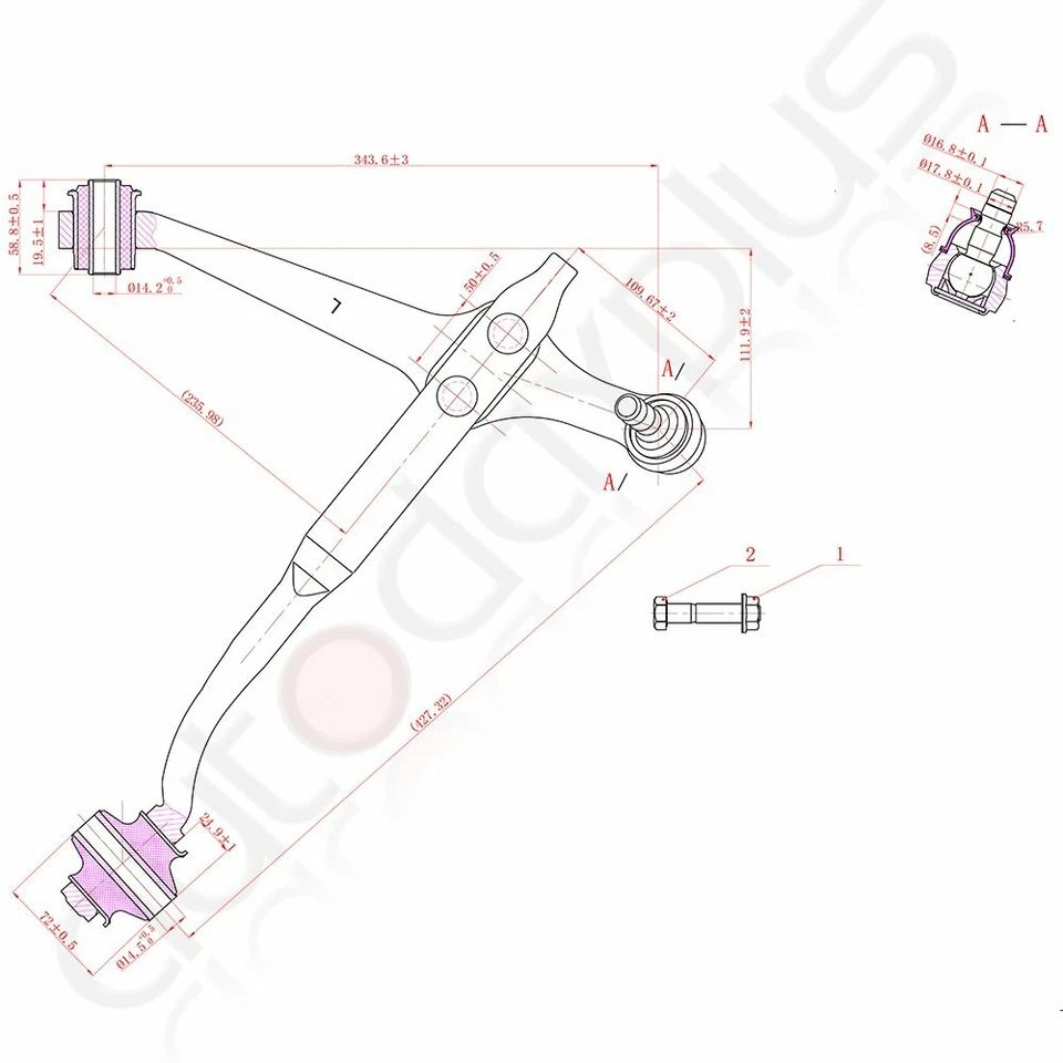 Steering Front 8x Lower Control Arms Tie Rod End Set For 1999-2003 Ford Windstar - Image 2 of 4