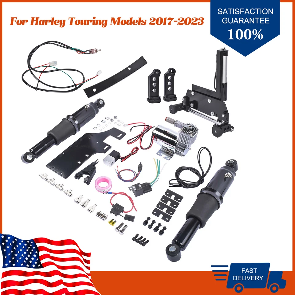 New Rear Air Ride Kit with Electric Center Stand for Harley-Davidson CVO 17-21 - Image 2 of 4