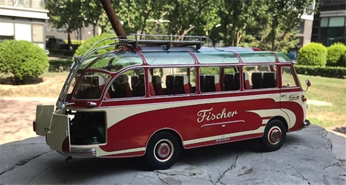 for Schuco for Mercedes for Benz for Setra S6 for Fischer 1956 red 1:18 Model - Picture 8 of 13