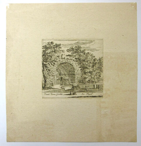 Israel Silvestre Veuë Grotte de Rue Radierung auf Bütten 1656 Faucheux 68/7 - Bild 1 von 1