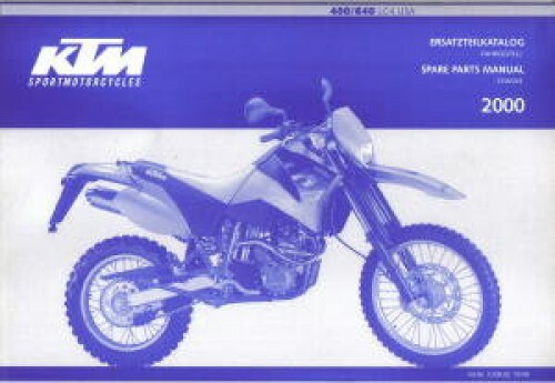 2000 KTM 400 600 LC4 USA Chassis Spare Parts Manual 320802