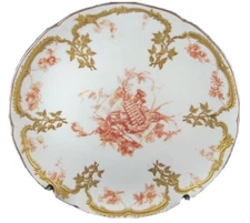 Rare KPM Berlin Porcelain Neuzierat Musical Scene Plate Porzellan Teller Scenic