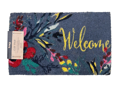 Tag Coir Doormat Autumn Botanical Welcome G14717 Brand New W/Tags Indoor/Outdoor