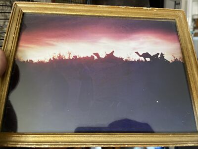 Gerahmtes analoges Foto Sonnenuntergang Berber 18,5 x 25 cm