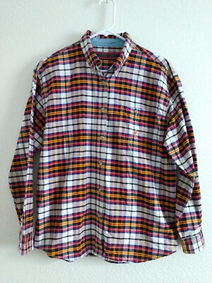 Twenty X Plaid Shirt Long Sleeve Button Front Size Large Chest 42''