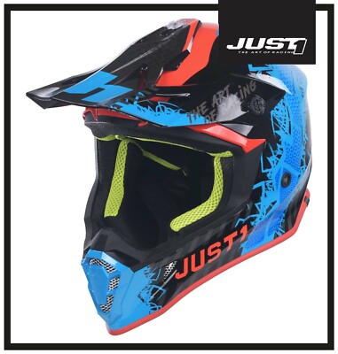 NEU JUST1 J38 MASKE MOTOCROSS ENDURO MX MOTO-X CRASHHELM ROT BLAU SCHWARZ