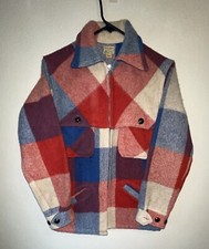 Vintage Pine Crest Women’s Size 16, Plaid Wool Full Zip Shirt/jacket J1393