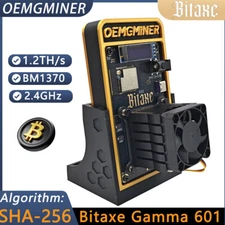 New Bitaxe Gamma 601 Solo BTC Miner 1.2TH/s 2.4G WiFi 18W BTC Lottery Miner