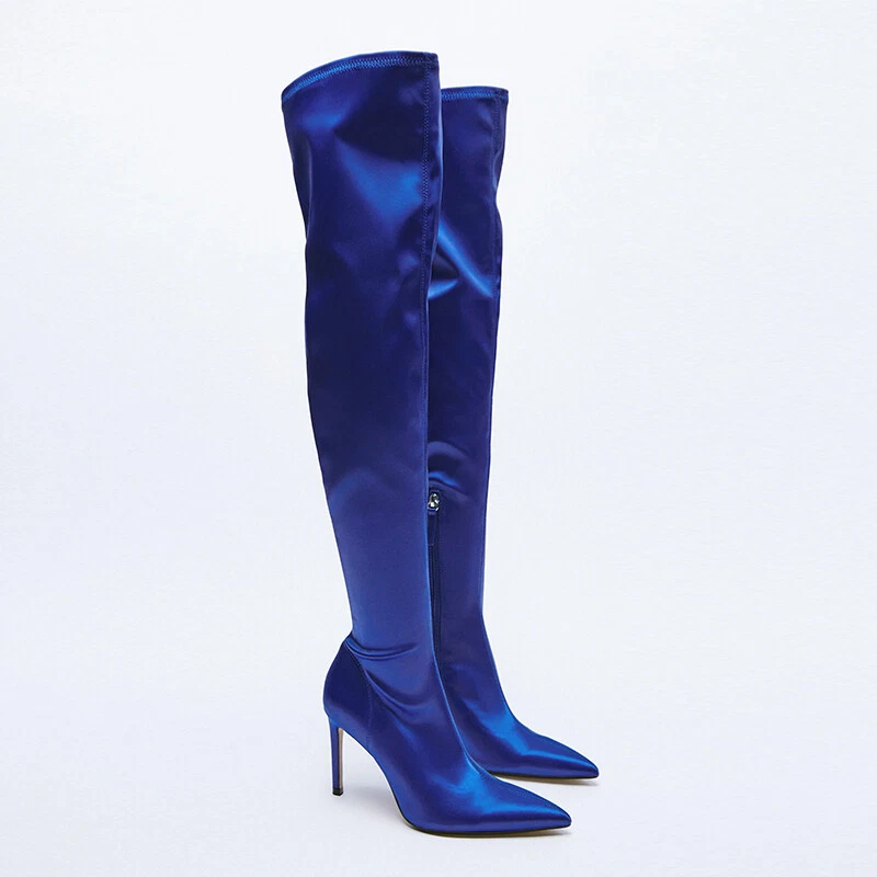 Silk thigh high best sale boots