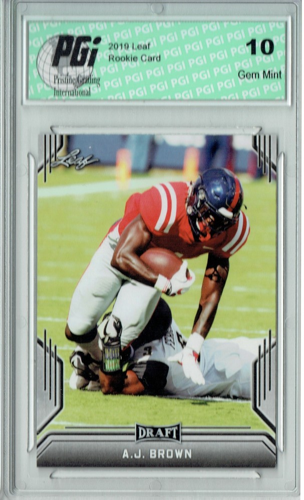 A.J. Brown 2019 Leaf Draft #1 Rookie Card PGI 10
