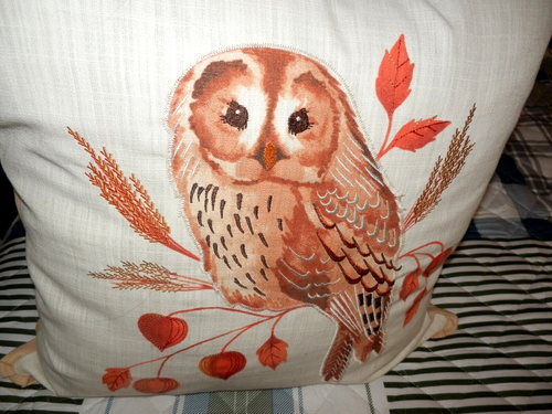 fall owl pillow