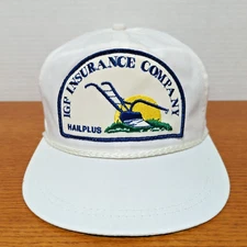 VINTAGE K-Brand IGF Insurance Hat Cap Big Patch Rope Embroidered Made USA