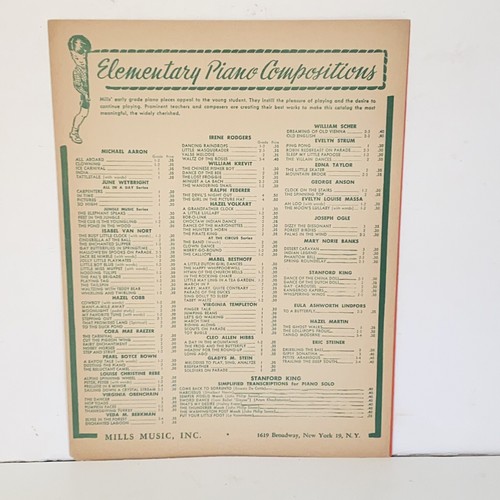 Vintage 1951 Ostern Klavier Noten von Buenta Carter - Bild 13 von 14