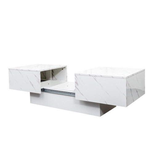 Coffee Table With Sliding Tabletop Center Table With Hidden Storage Compartment - Picture 7 of 11
