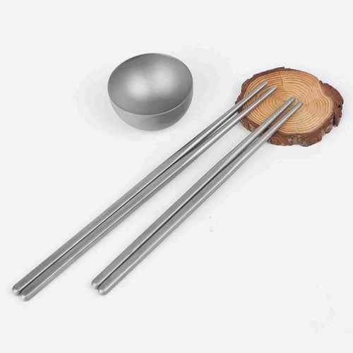 (230mm)Pure Titanium Chopsticks Hollow Chopsticks Outdoor Tableware Camping - Picture 7 of 9