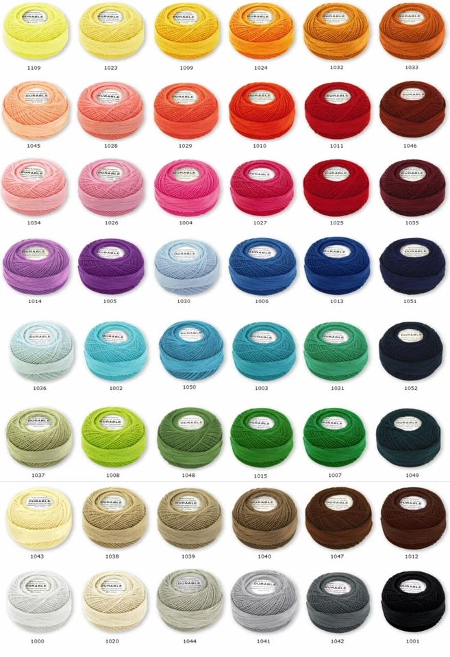 20g Durable Borduur - Haak Katoen Filethäkelgarn Garn zum Häkeln GP 120,00€/1kg