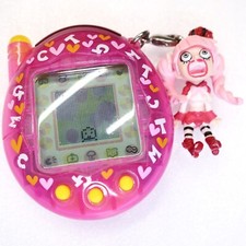 Tamagotchi Plus Clear Pink Connection V3 w/ One Piece Perona Keychain Strap
