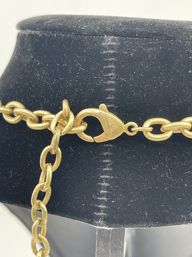 VTG Marlyn Schiff Jumbo Faux Pearl Gold Link Drop Necklace 14” To 21” Jewelry - Picture 8 of 17