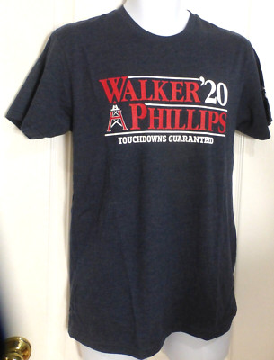 Walker Philllips Touchdowns Guaranteed T-Shirt, XFL, Charcoal, Size Small, NWT