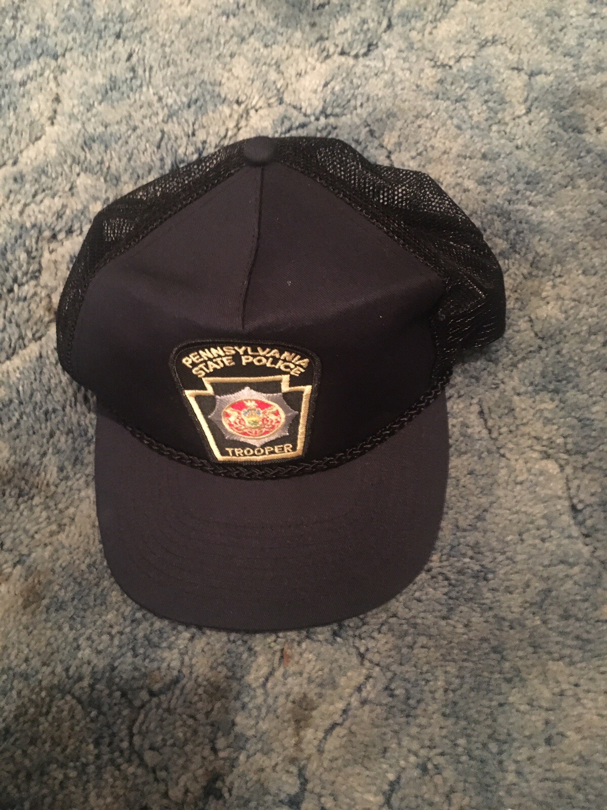 Vintage Pennsylvania State Police Trooper Hat Cap Sn… Gem