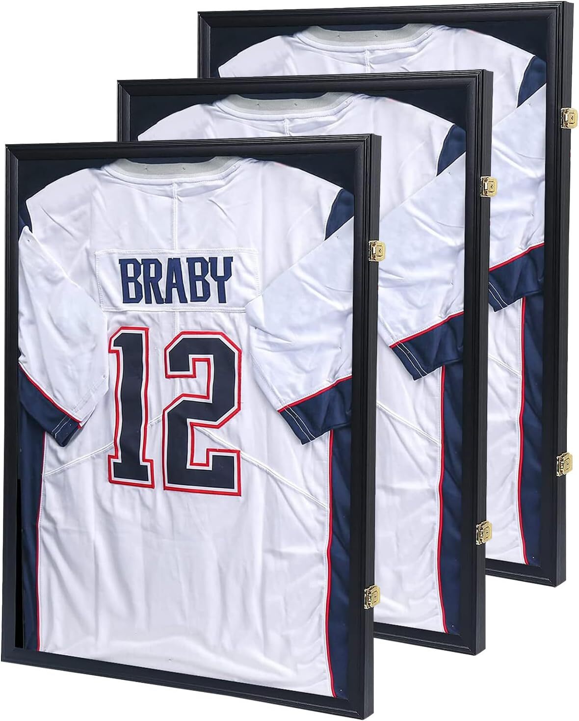 KCRasan Jersey Frame Display Case 3 Pack - Jersey Display Case - Large Lockable-image
