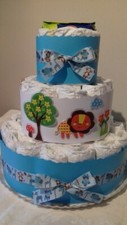 Torta di pannolini GRANDE -40pz  colore azzurro