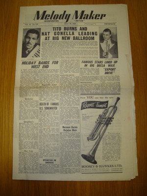 MELODY MAKER 1947 #729 JAZZ SWING TITO BURNS AMBROSE | eBay