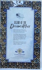 Southwest Small 6  Brown Dream Catcher W Tan Feathers Brown White Beads New