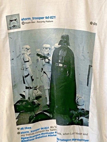 T-shirt Star Wars Halloween – Dark Vador Stormtrooper – Homme/Garçon – Taille M – Neuf