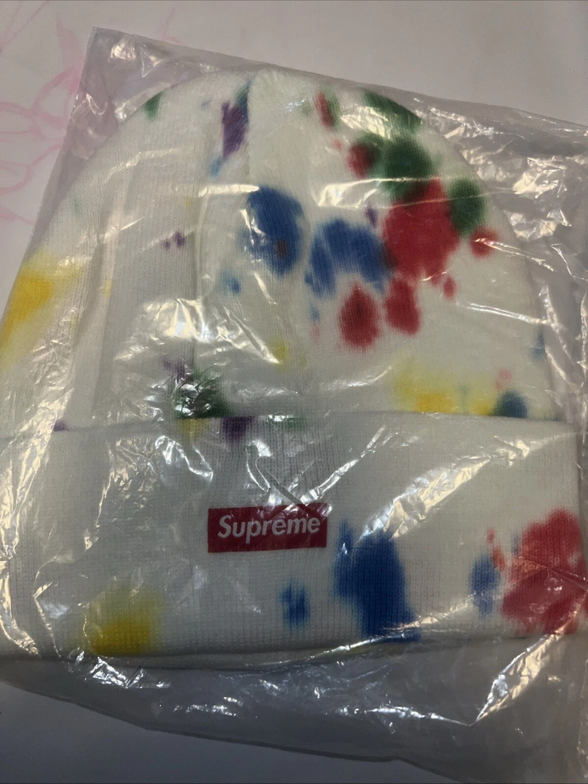 Bonnet teint Supreme Splatter blanc NEUF avec étiquettes ?