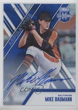 2017 Panini Elite Extra Edition Aspirations Blue 5/50 Mike Baumann #98 Auto 0v0
