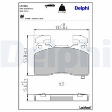 DELPHI Plaquettes de frein Avant pour OPEL Insignia B Sports Tourer (Z18) LP3366