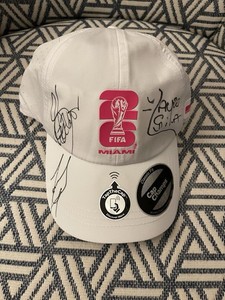 Signed FIFA Hat - Zanetti (Argentina), Trezeguet & Silva (WC Champions)