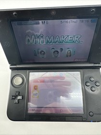 Nintendo 3DS XL Red W/ SD Card USA Version Tested Clean No Stylus