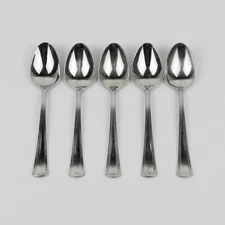 Lot Of 5 Reed & Barton Palladian (Stainless) Flatware Table Spoons 7" Long