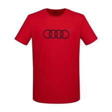 T-shirt originale Audi anelli, uomo, rosso